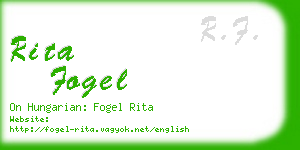 rita fogel business card